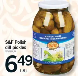Fortinos S&F POLISH DILL PICKLES, 1.5 L offer
