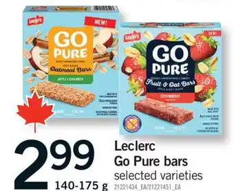Fortinos LECLERC GO PURE BARS, 140-175 G offer