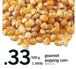 Fortinos GOURMET POPPING CORN offer