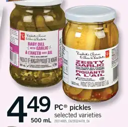 Fortinos PC PICKLES, 500 ML offer