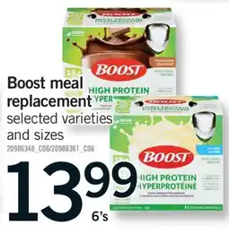 Fortinos BOOST MEAL REPLACEMENT, 6's offer