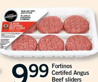 Fortinos FORTINOS CERTIFED ANGUS BEEF SLIDERS offer