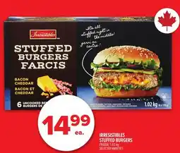 Metro IRRESISTIBLES STUFFED BURGERS offer