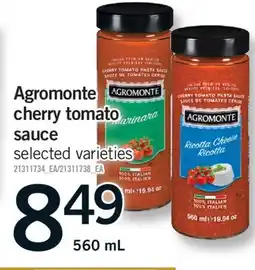 Fortinos AGROMONTE CHERRY TOMATO SAUCE, 560 mL offer