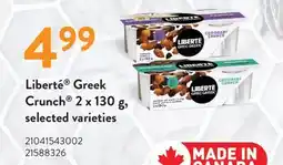 Fortinos LIBERTÉ GREEK CRUNCH , 2 X 130 G offer