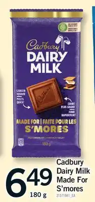 Fortinos CADBURY DAIRY MILK, 180 G offer