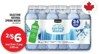 Metro SELECTION NATURAL SPRING WATER offer