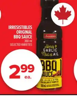 Metro IRRESISTIBLES ORIGINAL BBQ SAUCE offer
