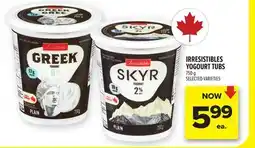 Metro IRRESISTIBLES YOGOURT TUBS offer