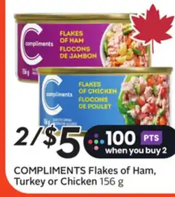 Sobeys COMPLIMENTS Flakes of Ham, Turkey or Chicken offer