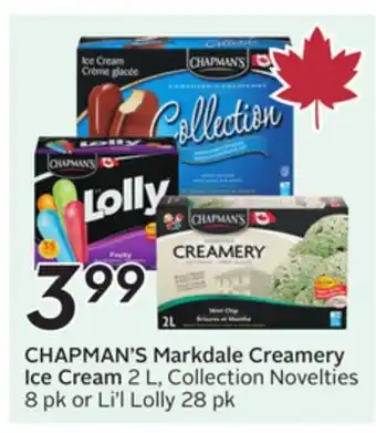 Sobeys CHAPMAN'S Markdale Creamery Ice Cream offer
