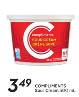 Sobeys COMPLIMENTS Sour Cream offer