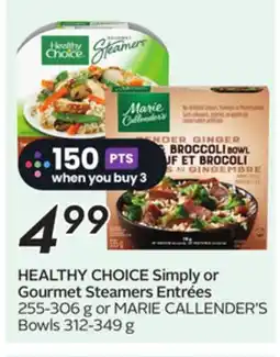 Sobeys HEALTHY CHOICE Simply or Gourmet Steamers Entrées offer