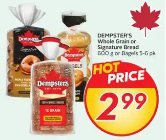 Sobeys DEMPSTER'S Whole Grain or Signature Bread offer