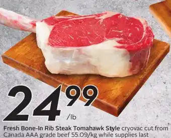 Sobeys Fresh Bone-In Rib Steak Tomahawk Style offer