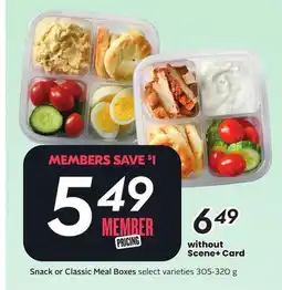 Sobeys Snack or Classic Meal Boxes offer