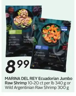Sobeys MARINA DEL REY Ecuadorian Jumbo Raw Shrimp offer