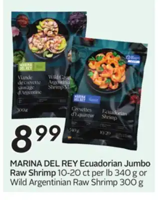 Sobeys MARINA DEL REY Ecuadorian Jumbo Raw Shrimp offer