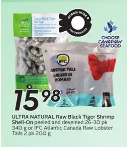 Sobeys ULTRA NATURAL Raw Black Tiger Shrimp Shell-On offer
