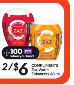 Sobeys COMPLIMENTS Zaz Water Enhancers offer