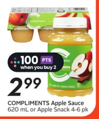 Sobeys COMPLIMENTS Apple Sauce offer