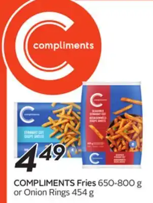Sobeys COMPLIMENTS Fries offer