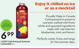 Sobeys LOOP Cold-Pressed Summer Lemonade offer