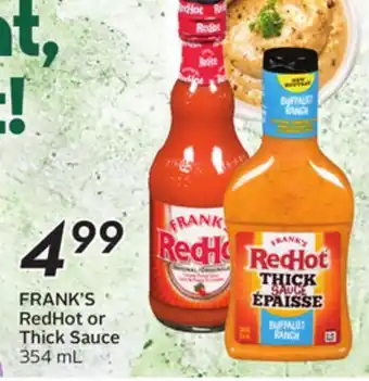 Sobeys FRANK'S RedHot or Thick Sauce offer