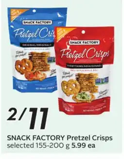 Sobeys SNACK FACTORY Pretzel Crisps offer
