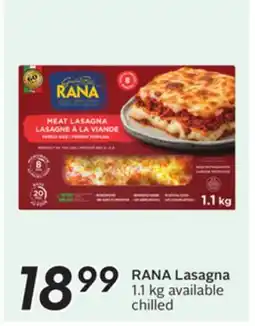 Sobeys RANA Lasagna offer
