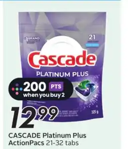 Sobeys CASCADE Platinum Plus ActionPacs offer