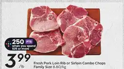 Sobeys Fresh Pork Loin Rib or Sirloin Combo Chops offer