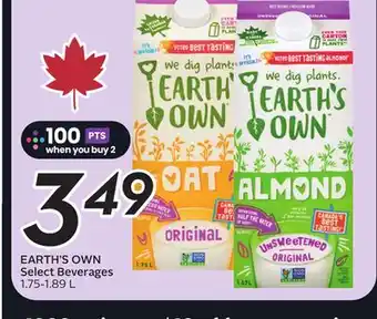 Sobeys EARTH'S OWN Select Beverages offer