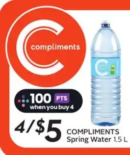 Sobeys COMPLIMENTS Spring Water offer