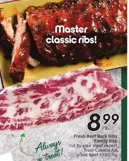 Sobeys Fresh Beef Back Ribs offer