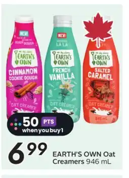 Sobeys EARTH'S OWN Oat Creamers offer