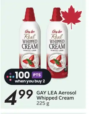 Sobeys GAY LEA Aerosol Whipped Cream offer