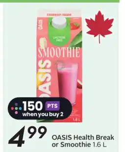 Sobeys OASIS Health Break or Smoothie offer