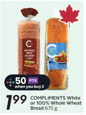 Sobeys COMPLIMENTS White or 100% Whole Wheat Bread offer