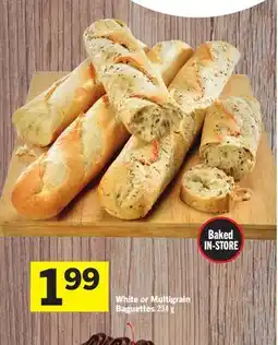 Foodland White or Multigrain Baguettes offer
