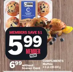 Foodland COMPLIMENTS Muffins offer