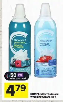 Foodland COMPLIMENTS Aerosol Whipping Cream offer