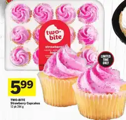 Foodland TWO-BITE Strawberry Cupcakes offer