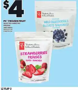 Loblaws PC FROZEN FRUIT, 300-600 G offer