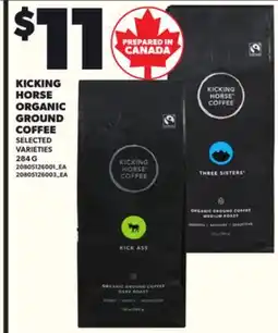 Loblaws KICKING HORSE ORGANIC GROUND COFFEE, 284 G offer