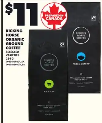 Loblaws KICKING HORSE ORGANIC GROUND COFFEE, 284 G offer