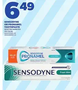 Loblaws SENSODYNE OR PRONAMEL TOOTHPASTE, 110/135ML offer