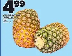 Loblaws LARGE CROWNLESS PINEAPPLE, EACH offer