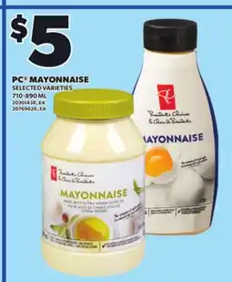 Loblaws PC MAYONNAISE, 710-890 ML offer