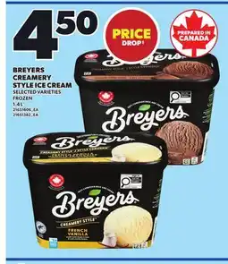Loblaws BREYERS CREAMERY STYLE ICE CREAM, 1.4 L offer